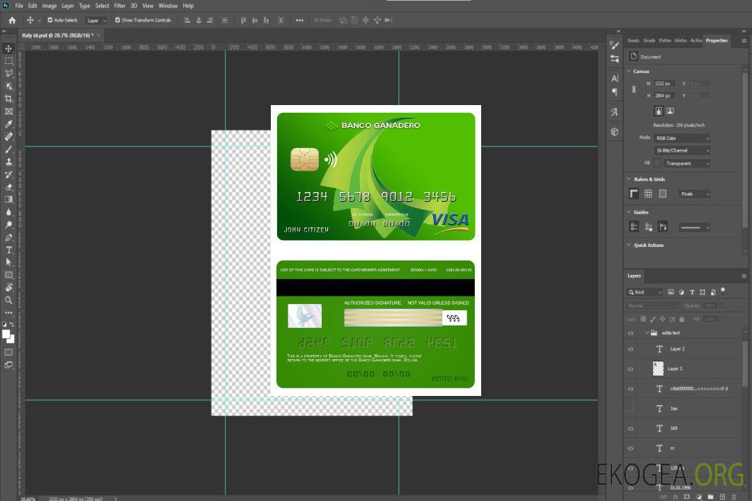 Carte visa bancaire Bolovia Ganadero template Carte visa bancaire Bolovia Ganadero template